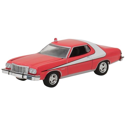 1976 Gran Torino Red with White Stripe Starsky and Hutch (1975-1979) TV Series Hollywood Series Release 18 1/64 Diecast Model Car by Greenlight 44780A