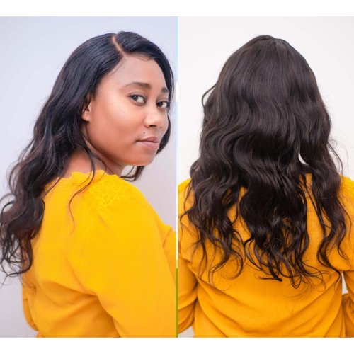 H&W Wigs Body Wave Lace Front Wigs Human Hair Pre Plucked Glueless 13x4 Full Lace Frontal Wigs Human Hair with Baby Hair 180% Density Natural Black Hair Color for Women 20 inch