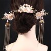 5Pcs Alloy Hair Sticks Pins Long Tassel Hanfu Chinese Flower Hair Clips Crystal Hair Pins Headwear Sets for Women and Girls