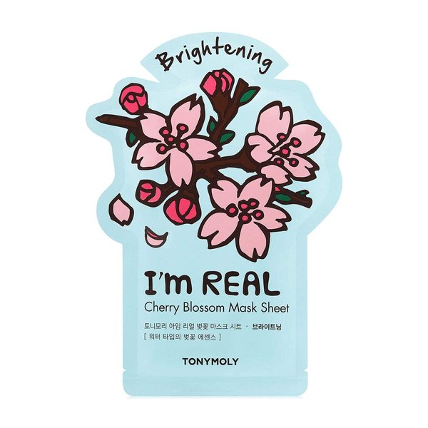 TONYMOLY I'm Real Cherry Blossom Brightening Mask Sheet, Pack of 1
