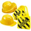Bedwina construction themed party supplies Supplies - (24 Pack) construction party favors Hat & Mini Tote Bag Supplies - (12) Yellow construction hats for kids & (12) Construction Goodie Bags