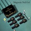 MTSSII Cat Eye Gel Nail Polish Moonstone Cat Eye Chameleon Magnetic Gel Galaxy Cat Eye Nail Polish with Starry Sky Effect 6 Colors Nail Polish Set Manicure Nail Art Gift with 1 Magnet Stick
