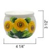 ACK Sponge/Soap Holder (Sunflower), Ceramic Hand Painted Sponge Holder for Kitchen Sink, Kitchen Décor, Scouring Pad