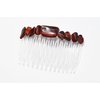 Red Tiger's Eye Stone Hair Comb