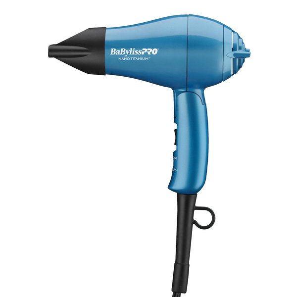 BaBylissPRO Nano Titanium Travel Dryer, Blue