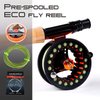 M MAXIMUMCATCH Maxcatch ECO Pre-Loaded Fly Fishing Reel Aluminum Body with Fly Line, Backing, Leader(3/4wt 5/6wt 7/8wt) (Black ECO Reel with Line, 5/6 wt)