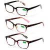 Classic Reader With Spring Hinges Half Translucent Tortoise Reading Glasses Magnification (All 3 Pairs, 1.75)
