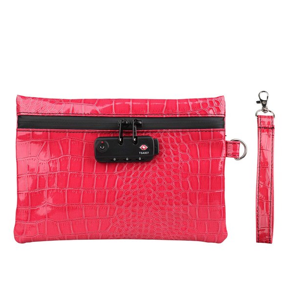 FIREDOG Smell Proof Bag with Lock, 6x9 Odor Proof Pouch Case (Red)