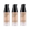 3 Pack Pro Full Cover Liquid Concealer, Waterproof Smooth Matte Flawless Finish Creamy Concealer Foundation for Eye Dark Circles Spot Face Concealer Makeup, Size:3×6ml/0.20Fl Oz, Natural