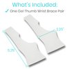 Vive Gel Thumb Wrist Support (Pair) - Waterproof Wrist Brace - Hand Brace Cool Wrap For Arthritis Dequervains Tenosynovitis, Sprained Joint Pain, Left Right Hand Stabilizer For Tendonitis Strain