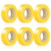 KIWIHUB Yellow Electrical Tape, UL Approved, Industrial Grade Vinyl Electrical Insulating Tape, Electric Tape for Improvement Electrical Equipment, 0.7in X 33ft(6 Pack)