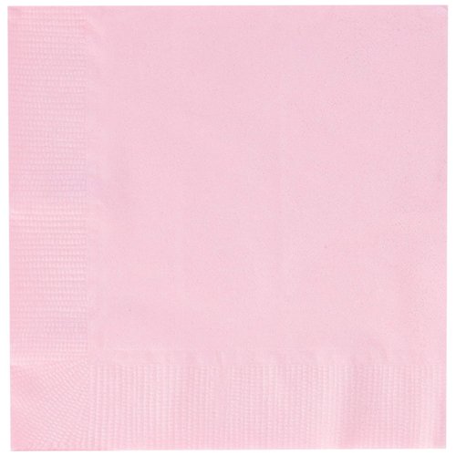 Creative Converting Party Tableware 2-Ply Beverage Napkin, Party Supplies, One Size, Classic Pink, 50