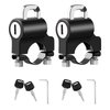 Windance 22mm 7/8" Motorcycle Helmet Lock Anti-Theft,Security Aluminum Alloy Iron Black Padlock for Bicycle Motorbike Scooters,Handlebar Mount (2pcs)