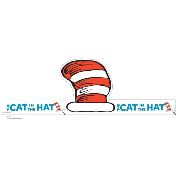 Eureka Dr. Seuss Back to School Cat In The Hat Adjustable Classroom Party Hat, 32 pcs