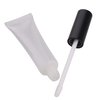 BQLZR Black Cap Plastic 15ml Empty Lip Gloss Balm Soft Tube Container with Brush Cosmetic Makeup Container Pack of 20