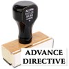 Medical Office Stamp - Advance Directive Rubber Stamp with Durable Wood Handle, Ideal for Medical Transcriptionist Use, 1/2 x 1-1/2, Essential Tool for Healthcare Documentation, Easy to Use