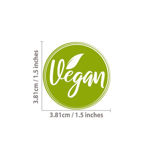 Vegan Stickers Food Rotation Labels 3.81 cm 1.5 Inch Round Circle Dots 500 Adhesive Stickers