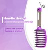 Wet Hair Brush Detangling Brush for Wet & Dry, Detangler Brush for Blow Drying, Curved Vented Wet Hair Brushes for Women Kids, Detangling Brush for Wet Dry (Purple)