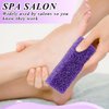 JEFHOMKIT Foot Pumice Stone,40 PCS Pumice Stone for Feet,Disposable Foot Scrubber Pumice Pads,Pumice Stone Dead Skin Callus Remover for Feet,Sponge Pedicure Stone for Nail Salon Home Use(Purple)
