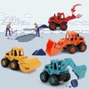 Extrapins 4Pcs Friction Powered Construction Truck Toys Vehicles,Construction Toy Set, Push and Go Construction Sand Truck Toys,Truck Toys for Kids Boys Girls