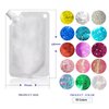 Body Glitter Gel 16 Color Sequins Glitter Gel Easy to Apply&Clean, Festival Glitter Christmas Makeup for Women Long Lasting Sparkling Suitable for Body, Face, Hair, Eyes Purple(Chunky Glitter)