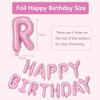 Pink Birthday Decorations for Women Girls, Happy Birthday Party Decorations, Pink Silver Balloons, Happy Birthday Banner, Pink Fringe Curtain, Pink Confetti Balloons for Birthday Party Supplies