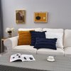 Longhui bedding Navy Blue Throw Pillow Covers for Couch Sofa Bed, Cotton Linen Decorative Pillows Cushion Covers, 18 x 18 inches, Set of 2
