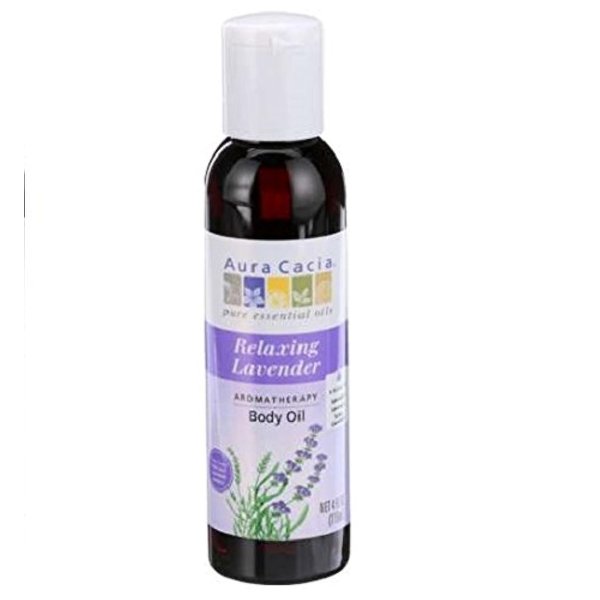 Aura Cacia Lavender Harvest Aromatherapy Body and Massage Oil, 4 Ounce - 6 per case.