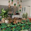 Reptile Birthday Party Supplies for 40 Guests, Disposable Tableware Set Includes Plates, Napkins, Forks, Tablecloth, Jungle Swamp Wilderness Snake Lizard Alligator Turtle Birthday Decorations for Kids