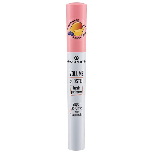 essence | Volume Booster Lash Primer Mascara | Infused with Mango Butter and Acai Oil for Nurtured Lashes | Conditioning Mascara Primer | White | Vegan | Paraben & Cruelty Free (Pack of 1)