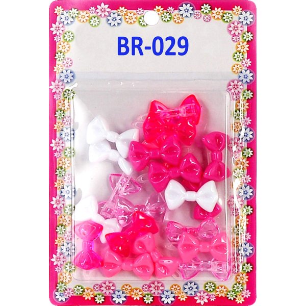 Tara Girls Self Hinge Plastic Mini Bow Hair Barrettes - Pink & White - 20 Pcs. by Tara