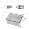 Zulkit Junction Box IP67 Waterproof Electrical Box Hinged Clear Cover Stainless Steel Latch Plastic Enclosure for Project w Mounting Plate Wall Bracket and 2 Cable Gland 8.7"x6.7"x4.3"/220x170x110mm