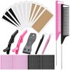 Hair Extension Tape Double Sided Tape for Hair Extensions Replacement Tape for Tape in Hair Extensions with Adhesive Remover Scraper Tool Bang Sticker Clip Alligator Hair Clip Rat Tail Comb Tweezers