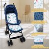Baby Stroller Cushion,Soft Minky Dotted and Printed Stroller Seat Liner-Reversible Universal Breathable and Soft Newborn Stroller Pad, Cotton Infant Car Seat Insert-82x37cm,1 Pack(Blue Whale)