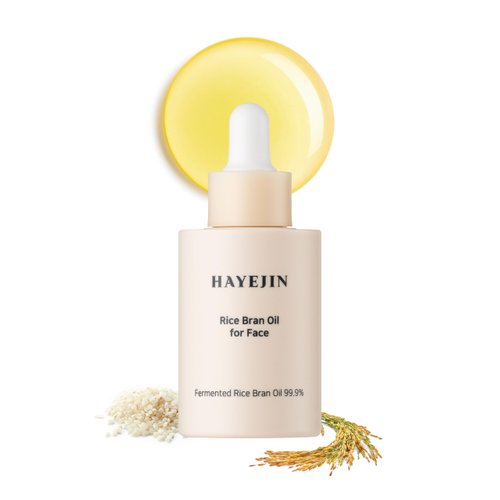 HAYEJIN Rice Bran Oil for Face | Face Moisturizer w/Fermented Rice Bran Oil | Korean Face Oil for Women | Face Serum for Glowing Skin | Korean Skin Care Facial Oils (Pack of 1, 1.01 Fl. Oz)