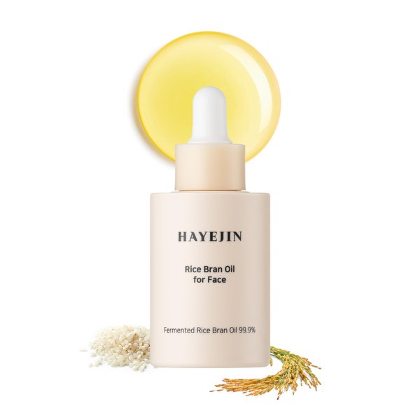 HAYEJIN Rice Bran Oil for Face | Face Moisturizer w/Fermented Rice Bran Oil | Korean Face Oil for Women | Face Serum for Glowing Skin | Korean Skin Care Facial Oils (Pack of 1, 1.01 Fl. Oz)