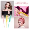 3 Pack Tail Comb Carbon Fiber Rat Tail Styling Comb Heat Resistant Anti Static Teasing Comb for Back Combing Root Teasing Adding Volume Evening Styling (Pink, Yellow, Green)