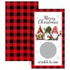50 Pieces Christmas Scratch Off Cards Stickers Christmas Party Games Vouchers Festive Raffle Tickets Holiday Business Prize Drawings for Kids Adults Families Events Groups (Plaid)