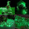 YEGUO 4 Pack Solar Christmas Lights, Green Solar Fairy Lights Outdoor Waterproof, Each 33ft 100 LED 8 Modes Solar String Lights for Christmas Decor