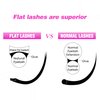 TDANCE Classic Lash Extensions Flat Lashes Eyelash Extensions 0.15mm D Curl Ellipse Eyelash Extensions 8-15mm Mixed Black Matte Individual Lashes Salon Use(Flat,D-0.15,8-15mm)