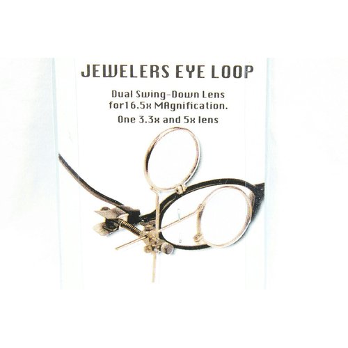 16.5X Jeweler's Clip-On Eye Loupe Magnifying Glass 3.3x, 5x Lens Crafts Sewing