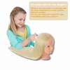 ZOMOI Mannequin Head 70% Real Hair Cosmetology Mannequin Doll Head for Makeup Practice(No Makeup 613#)