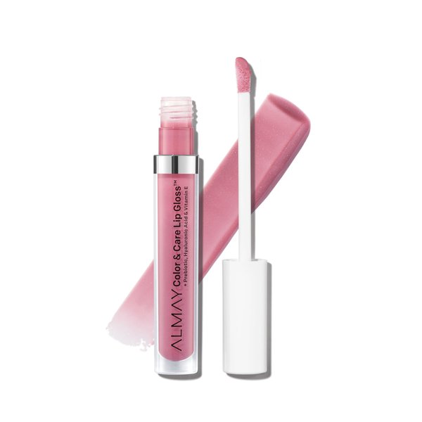 Almay Hydrating Lip Gloss, Soft Natural Colors, Prebiotic Complex, Hyaluronic Filling-Sphere Technology, 500 Sunrise Punch, 0.1 fl oz.