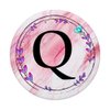Cell Phone Pop Out Holder,Pink Purple Blue Flower Letter Q PopSockets PopGrip: Swappable Grip for Phones & Tablets