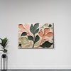 Abstract Botanical Art Boho Earth Tone Burnt Orange Sage Green Peach Art Organic Minimalist Botanical Print Decor Canvas, Arts