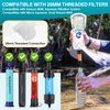 Filter 1L Collapsible Water Bottles with Push Pull Cap, Foldable Travel Water Bottle for Traveling, Hiking, Camping, Backpacking - Lightweight, Reusable, Clear Design