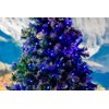 Novelty Lights 100 Light LED Christmas Mini Light Set, Outdoor Lighting Party Patio String Lights, Blue, Green Wire, 34 Feet