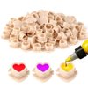 200pcs Biodegradable Tattoo Ink Cups Heart Shaped Base ECO-Friendly Disposable Spliced Pigment Caps Tattoo Accessories