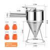 Choxila 40oz Pancake Batter Dispenser, Stainless Steel 4 Caliber Funnel Cake Dispenser with Stand Great for Pancakes, Cupcakes and Baked Goods