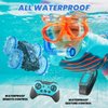 GEVINST Remote Control Car Boat Amphibious RC Car with Waterproof Gesture Control 2.4Ghz All Terrain RC Boat 360° Rotation Stunt Car Beach Pool Toys for Kids Ages 4-8-12 Gifts for 6 7 9 Year Old Boys